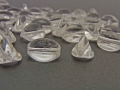 Bild 1 von 30 x Böhmische Glasperlen, oval-dreieckig, 11 x 9 mm, kristall