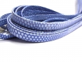 20 cm Lederband, Nappaleder, Snake print, 10 mm breit, pastell blau, 20 cm